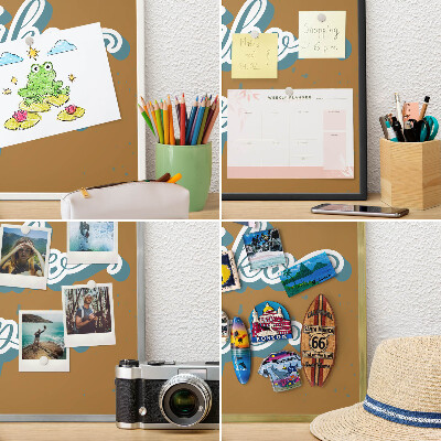 Wand-Magnettafel für Reisesouvenirs mit weißem Rahmen Traumreise