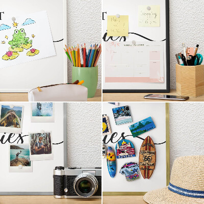 Wand-Magnettafel für Reisesouvenirs mit weißem Rahmen Inspirierende Erinnerungen