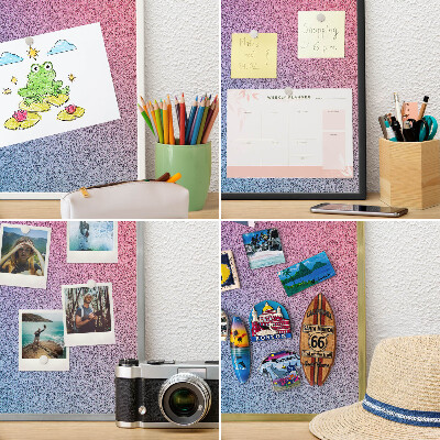 Wand-Magnettafel für Reisesouvenirs mit weißem Rahmen Farbverlauf