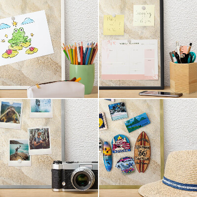 Wand-Magnettafel für Reisesouvenirs mit weißem Rahmen Tropisches Muster