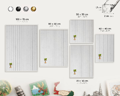 Magnettafel aus Metall für Souvenirs in weißem Rahmen Whiteboards