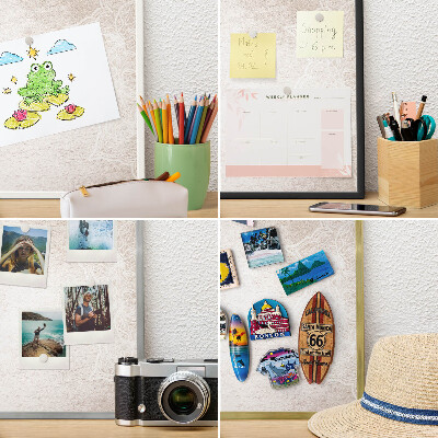 Wand-Magnettafel für Reisesouvenirs mit weißem Rahmen Ethnische Muster