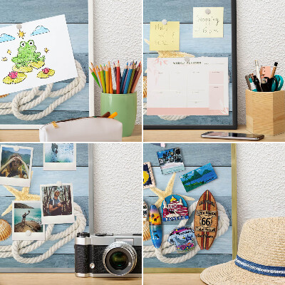 Wand-Magnettafel für Reisesouvenirs mit weißem Rahmen Seeklima