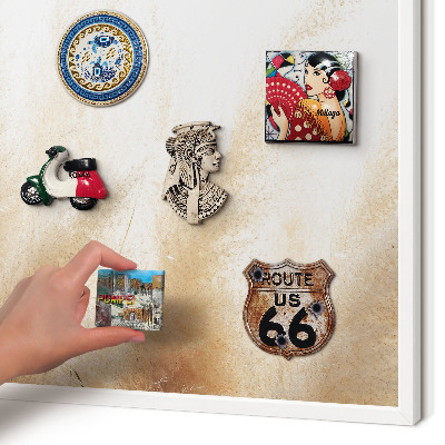 Wand-Magnettafel für Reisesouvenirs mit weißem Rahmen Essentielle Gräser