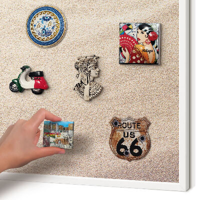 Magnettafel aus Metall für Souvenirs in weißem Rahmen Sommerliche Entspannung