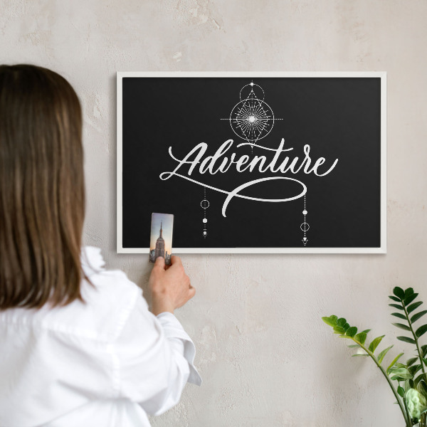 Wand-Magnettafel für Reisesouvenirs mit weißem Rahmen Reiseinspiration