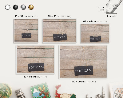 Magnettafel aus Metall für Souvenirs in weißem Rahmen Motivation jeden Tag