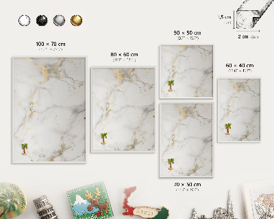 Wand-Magnettafel für Reisesouvenirs mit weißem Rahmen Zarte Eleganz
