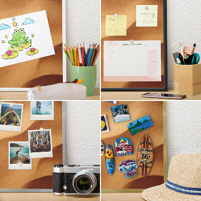Wand-Magnettafel für Reisesouvenirs mit weißem Rahmen Sandwellen