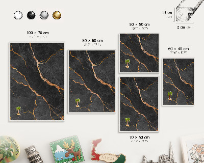 Wand-Magnettafel für Reisesouvenirs mit weißem Rahmen Marmorbänder