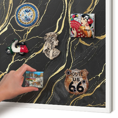 Wand-Magnettafel für Reisesouvenirs mit weißem Rahmen Luxuriöse Wellen