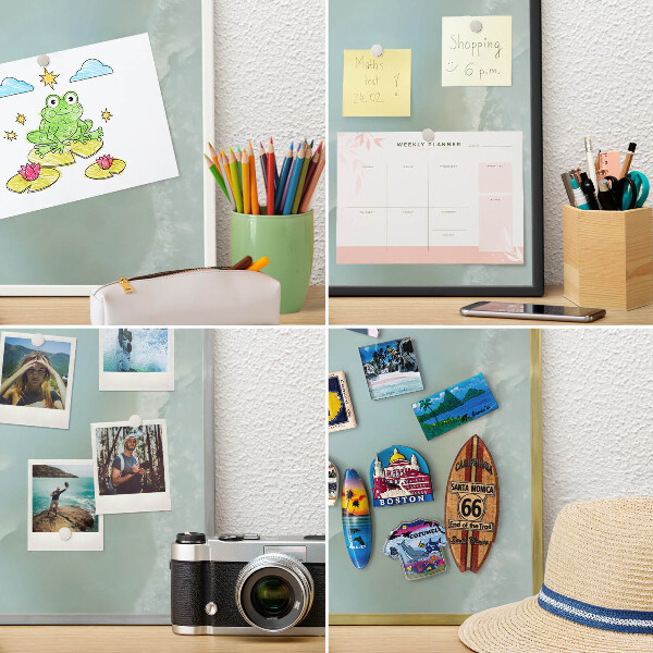 Wand-Magnettafel für Reisesouvenirs mit weißem Rahmen Friedliche Harmonie