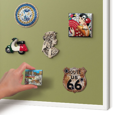 Magnettafel aus Metall für Souvenirs in weißem Rahmen Grünes Gras