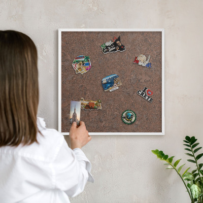 Wand-Magnettafel für Reisesouvenirs mit weißem Rahmen Herbstteppich