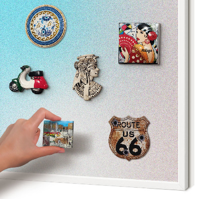 Wand-Magnettafel für Reisesouvenirs mit weißem Rahmen Pastellabstraktion