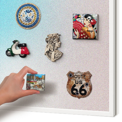 Wand-Magnettafel für Reisesouvenirs mit weißem Rahmen Pastellabstraktion