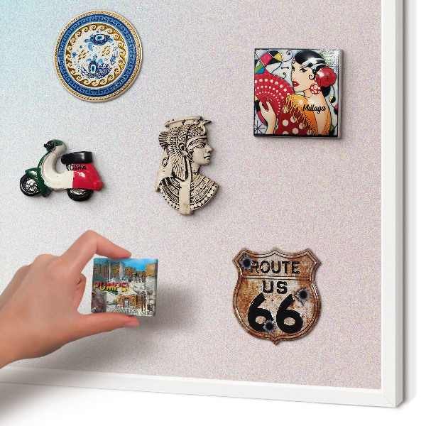 Wand-Magnettafel für Reisesouvenirs mit weißem Rahmen Pastellabstraktion