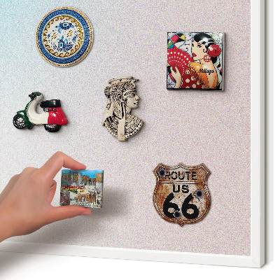 Wand-Magnettafel für Reisesouvenirs mit weißem Rahmen Pastellabstraktion