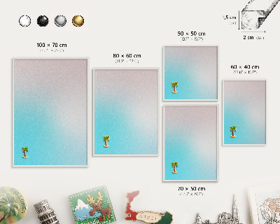 Wand-Magnettafel für Reisesouvenirs mit weißem Rahmen Pastellabstraktion