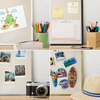 Magnettafel aus Metall für Souvenirs in weißem Rahmen Nebelton