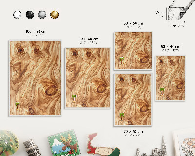 Wand-Magnettafel für Reisesouvenirs mit weißem Rahmen Holzstruktur