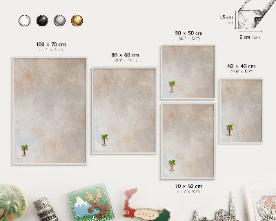 Wand-Magnettafel für Reisesouvenirs mit weißem Rahmen Neutraler Hintergrund