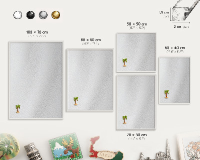 Magnettafel aus Metall für Souvenirs in weißem Rahmen Elegante Textur