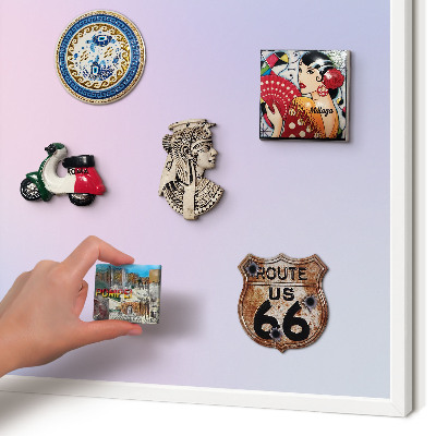 Wand-Magnettafel für Reisesouvenirs mit weißem Rahmen Pastellfarbener Farbverlauf