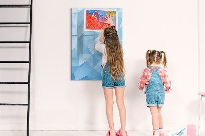 Schreib magnettafel Moderne Fotowand in Blau