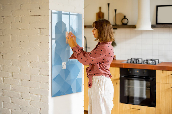 Schreib magnettafel Moderne Fotowand in Blau
