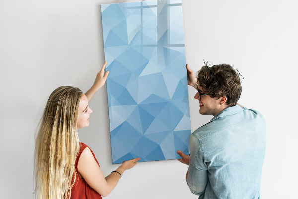 Schreib magnettafel Moderne Fotowand in Blau