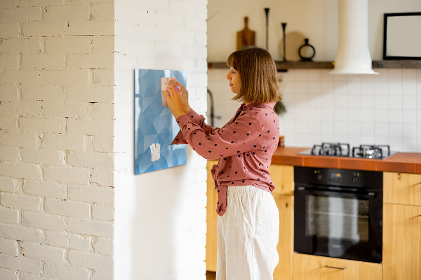 Schreib magnettafel Moderne Fotowand in Blau