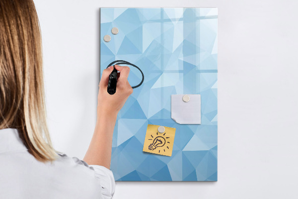 Schreib magnettafel Moderne Fotowand in Blau