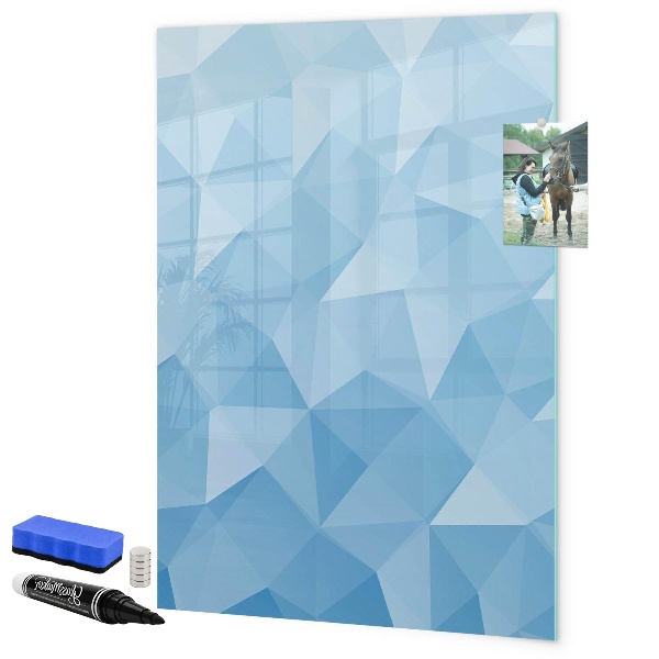 Schreib magnettafel Moderne Fotowand in Blau