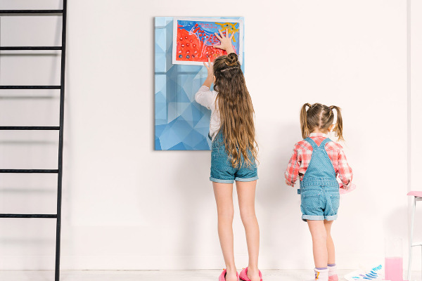 Schreib magnettafel Moderne Fotowand in Blau