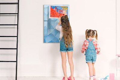 Schreib magnettafel Moderne Fotowand in Blau