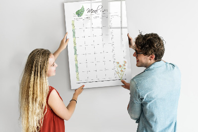 Magnettafel zum schreiben Speiseplan für jede Woche