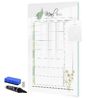 Magnettafel zum schreiben Speiseplan für jede Woche