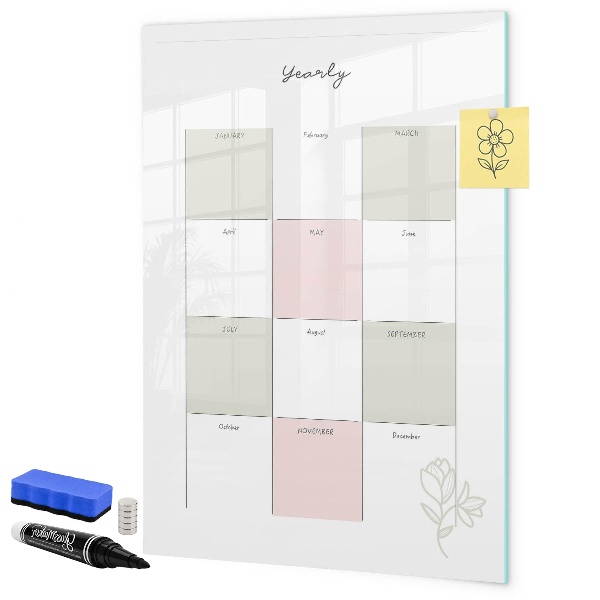 Schreib magnettafel Jahresplaner mit Platz für Fotos