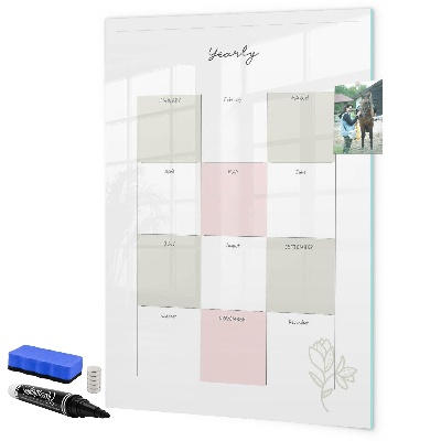 Schreib magnettafel Jahresplaner mit Platz für Fotos