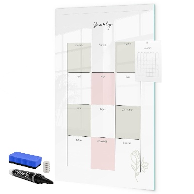 Schreib magnettafel Jahresplaner mit Platz für Fotos