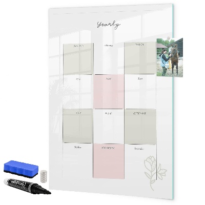 Schreib magnettafel Jahresplaner mit Platz für Fotos