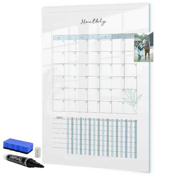Magnettafel zum schreiben Monatsplaner mit Platz für Fotos