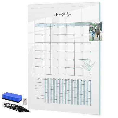 Magnettafel zum schreiben Monatsplaner mit Platz für Fotos