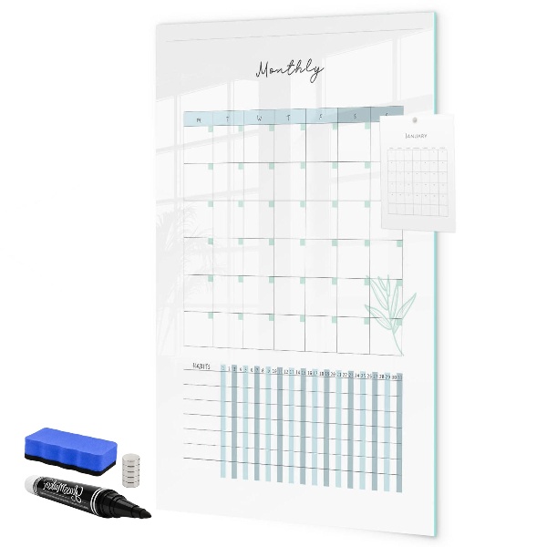 Magnettafel zum schreiben Monatsplaner mit Platz für Fotos