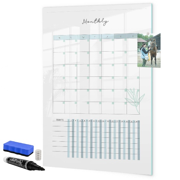 Magnettafel zum schreiben Monatsplaner mit Platz für Fotos