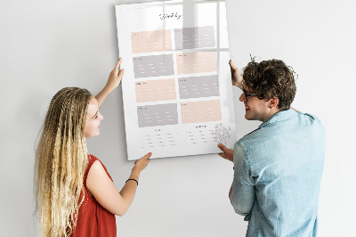 Schreib magnettafel Wochenplaner mit Platz für Fotos