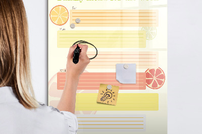 Schreib magnettafel Familien-Speiseplan für die Woche
