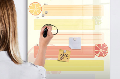 Schreib magnettafel Familien-Speiseplan für die Woche