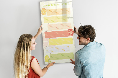Schreib magnettafel Familien-Speiseplan für die Woche